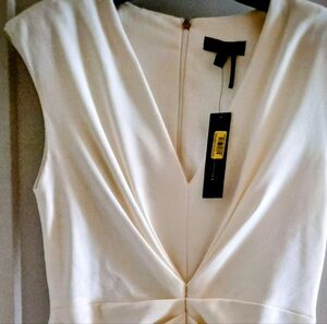 Donna Karan Chic Cream Backless Dress